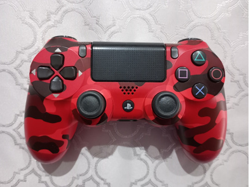 Joystick Sony Camuflado Rojo Original Ps4 