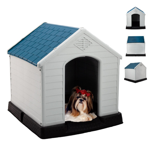 Casa Perro Exterior Plástico Térmica Mascota Armable Perros