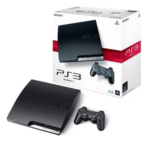 Console Ps3  Slim + 10 Jogos + 2 Controles