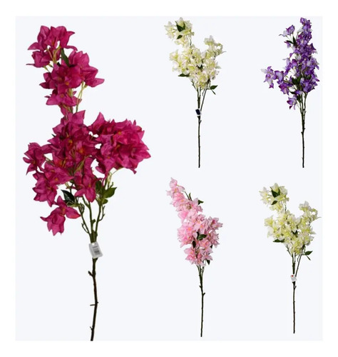 10 Varas De Bugambilia Artificial, 115 Cm