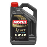 Motul 105700 Sport 5w40 Synthetic Engine Oil 5-liter, 169.05