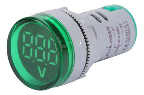Voltímetro Digital Redondo Ac 60-500 V Mini Voltaje