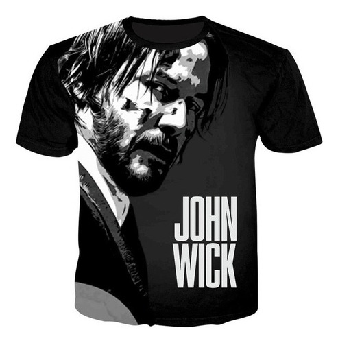 Alm John Wick - Camiseta De Manga Corta, Diseño De Keanu