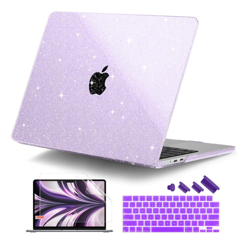 Funda Dongke Para Macbook Air 13 M2 + C/teclado Glitter P