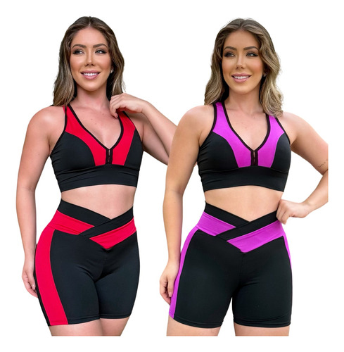 Kit 2 Roupas De Academia Feminina Conjunto Treino Ginástica