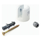 Kit 10 Suporte Fenda Para Vidro 6mm Cor Branco