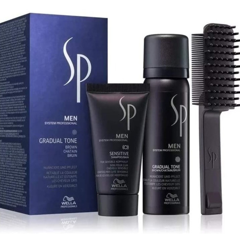 Wella Sp Men Gradual Tone Kit Tonalizante-castanho