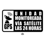 Stickers Unidad Monitoreada Via Satelite Para Carros