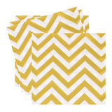 Servilletas De Papel Para Decoración Diseño Raya Zigzag Gold