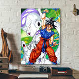 Cuadro Decorativo Artístico Anime Goku Y Freezer Namek Dbz
