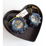 Relojes Pareja Sanse Digital Estuche Amor Multifuncion Led