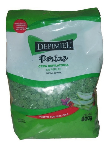 Cera Depilatoria Vegetal Aloe Vera Perlas 800g. - Depimiel