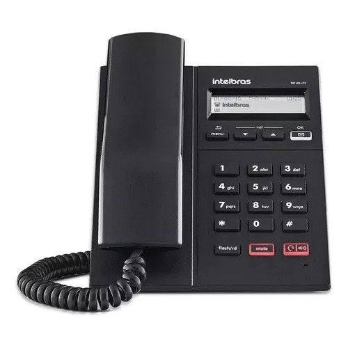 Telefone Intelbras Ip Tip 125i  Display Viva-voz Preto