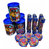 Kit Festa Patrulha Canina Azul Personalizada 30itens