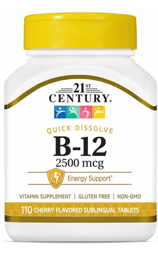 Vitamina B12 Sublingual 2500mcg (110 Tabletas) Hecho En E.u.