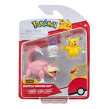 Pokemon Slowpoke Pikachu Litwick Set De Figuras De Batalla