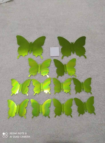 Mariposas Efecto Espejo 3d / 12 Und