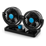 Ventilador Dual 12v Giro 360° Auto Camioneta Potente Aire Cantidad De Aspas 5 Color De La Estructura Negro Color De Las Aspas Negro Diámetro 11 Cm Material De Las Aspas Plástico