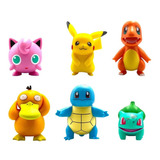 Juguetes Kit De 6 Figuras Pikachu Squirtle Pokemon Coleccion