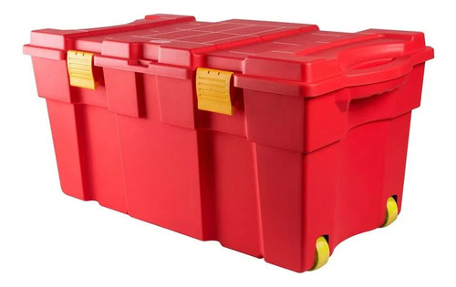 Caja Baul Organizador 130 Litros Wenco Rojo