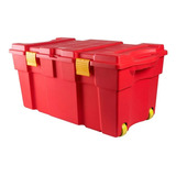 Caja Baul Organizador 130 Litros Wenco Rojo