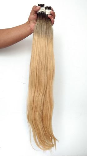 Cabelo Humano Loiro Claro Com A Raiz Esfumada 70-75cm 150 Gr