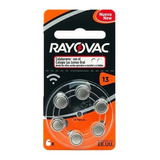 Pack X60 Uni Pila Rayovac Numero 13 Audifono Audiologia
