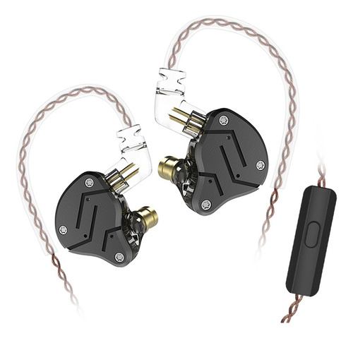 Audífonos Intraurales Kz Zsn De 3,5 Mm Con Cable Y Micrófo