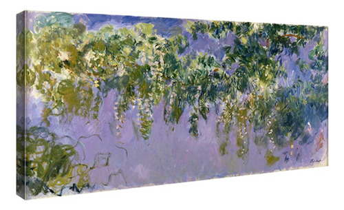 Wieco Art Wisteria Giclee Lona Prints De Aceite De Claude Mo