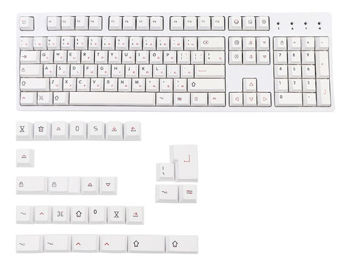 Pbt 133 Keys Dye-sub Caracteres Japoneses Keycap Bran