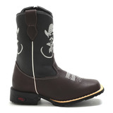 Bota Texana Masculina Bico Quadrado Cano Longo Tião Carreiro