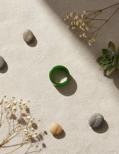 Anillo Jade Natural By Thiago Turcott® Liso