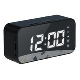 Reloj Despertador Digital Espejado Con Bluetooth Y Bocina