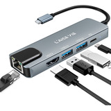 Multipuerto Hub Macbook, Windows, Android 5 En 1 Hdmi, Rj45