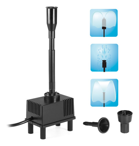 Bomba De Agua Sumergible 10w Con Luz Led Para Acuario Estanq