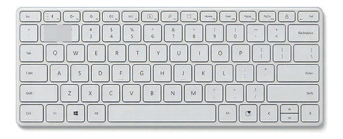 Teclado Bluetooth Microsoft Compacto Branco Gelo Idioma Port