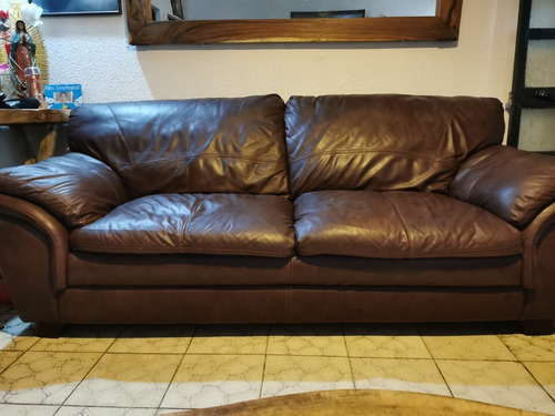 Sala De Piel Marca Boal , Love Seat Y Sofa Color Chocolate