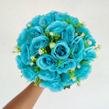 Buquê, Bouquet De Noiva Artificial Casamento Tiffany Grande 