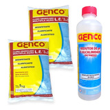 Kit 2 Cloros Granulado 1kg + Redutor De Ph E Alcalinidade