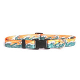 Collar Para Perros Mystic Waves, Naranja, Mediano-1  Ancho.