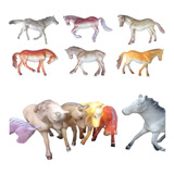 Cavalos De Borracha Miniatura Animal Brinquedo Haras 6 Unida