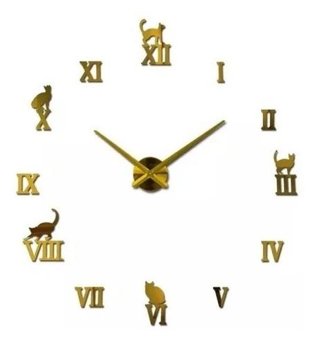 Reloj De Pared Grande Silencioso,números Romanos