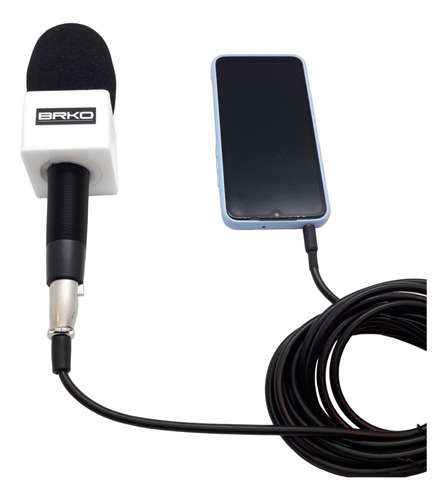 Kit Repórter Microfone No Celular Live  Gravações Entrevista