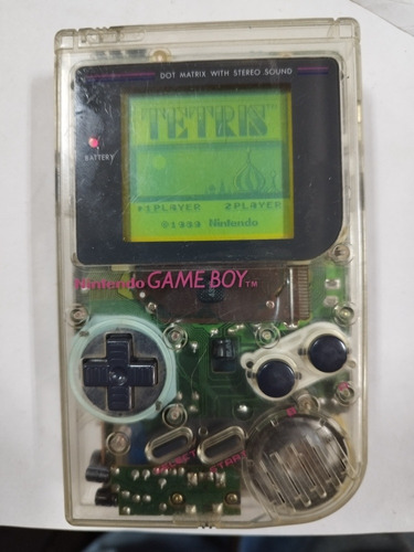 Nintendo Game Boy Clássico Dmg Clear Transparente Play Loud Tijolao Gameboy