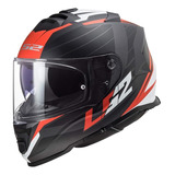 Casco Ls2 Asault Negro Con Rojo Matte