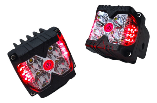 Faros Duallys Led Strobo Rojo Tipo Baja Maverick X3 Rzr