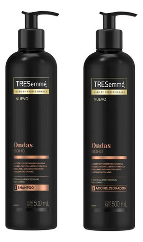 Kit Tresemme Ondas Boho Shampoo + Acondicionador X 500 Ml