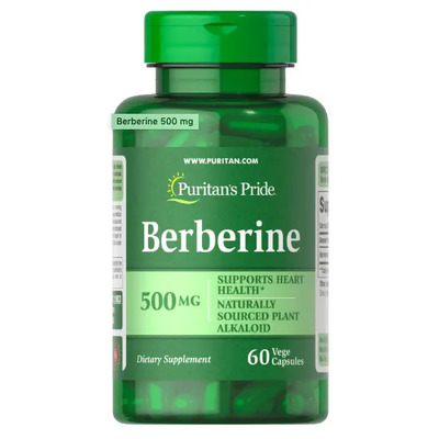 Puritans Pride Berberine 500 Mg Control saludable del azucar (glucosa) 60 Capsulas de Berberina mantiene los niveles de colesterol y trigliceridos a un rango normal | Envío gratis