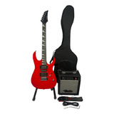 Kit Guitarra Electrica Tipo Ibañez 270 Ampli+ Estuche Correa