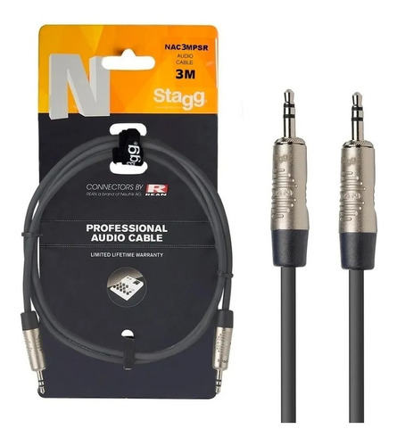 Cable Estéreo Mini Plug - Mini Plug 3 Metros Stagg Nac3mpsr.